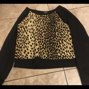Halloween - Express leopard faux fur top. great for tol for a halloween costume